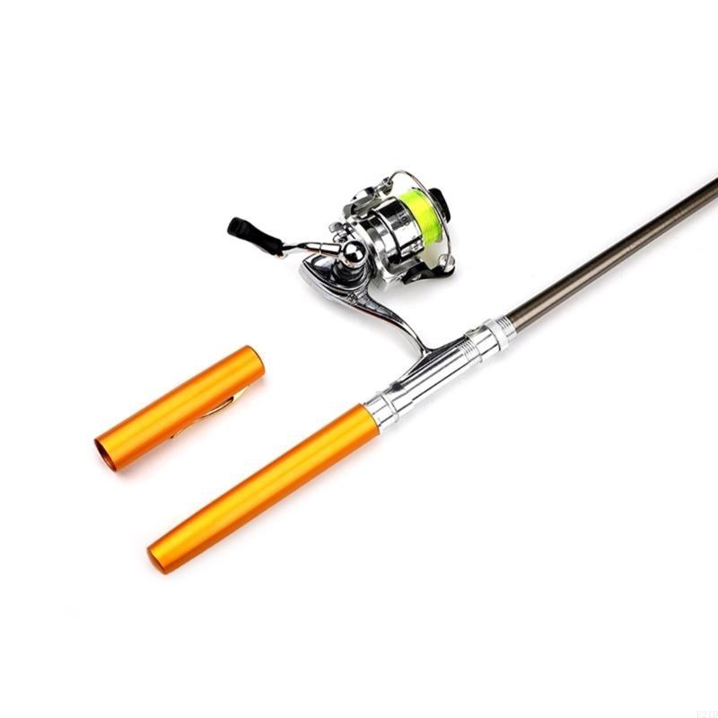 Penn Reel Fierce - Mini caña pescar bolsillo portátil, caña