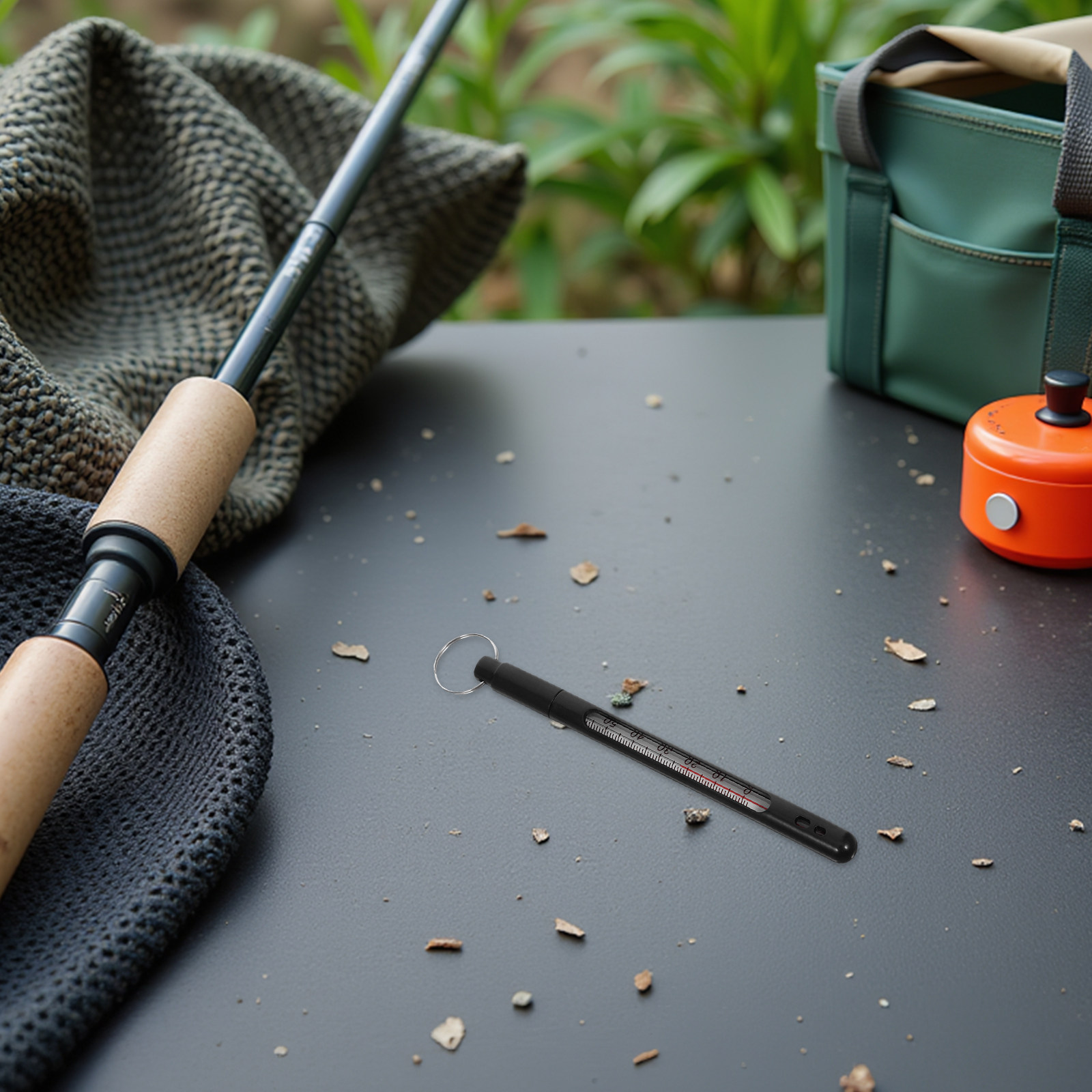 Fishing Rod Fly - Termómetro de agua para pesca, material