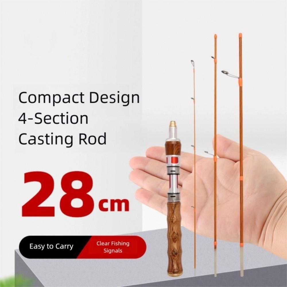 Caña de pescar giratoria de 4  - Fishing Rod Carbon Fiber reseña y precio