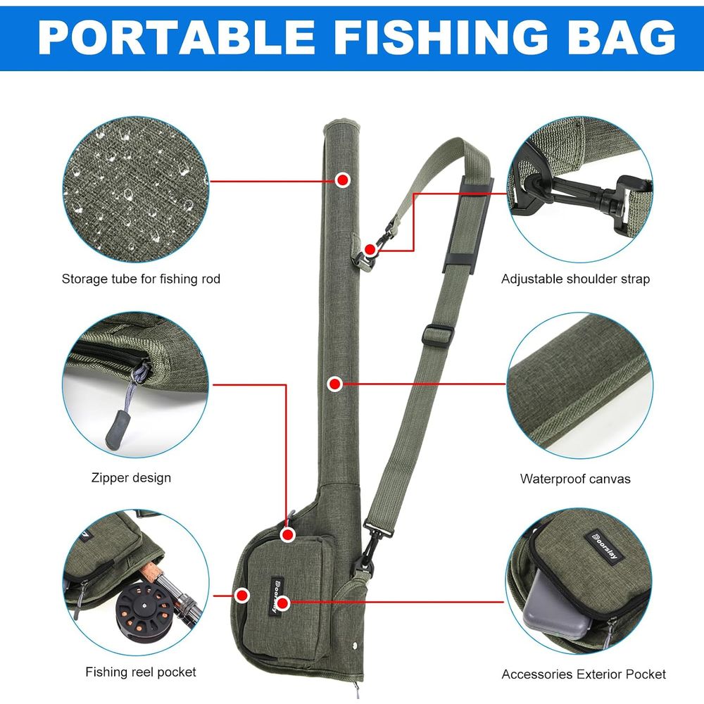 Kit de Pesca Portátil: Caña, P - Fishing Rod Case reseña y precio
