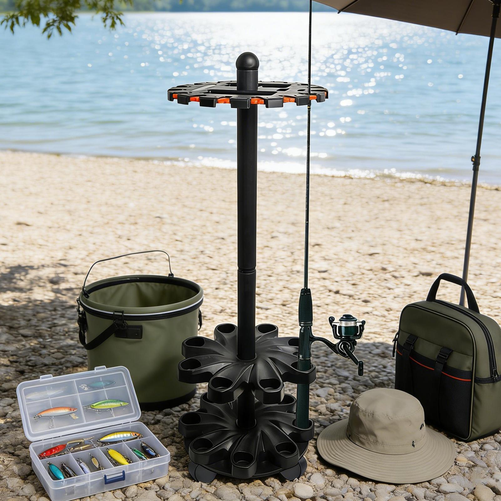 Soporte Vertical para Cañas de - Fishing Rod Travel reseña y precio