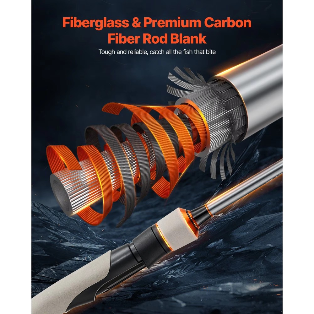 Caña de Pescar de Fibra de Car - Fishing Rod Carbon Fiber reseña y precio