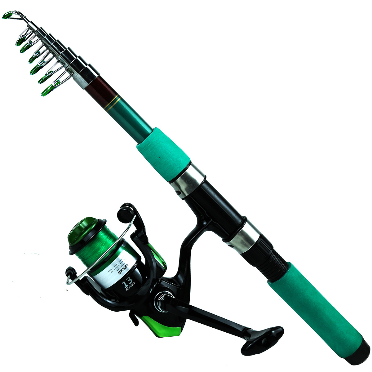 Caña de Pescar Telescópica Por - Fishing Rod Spinning reseña y precio
